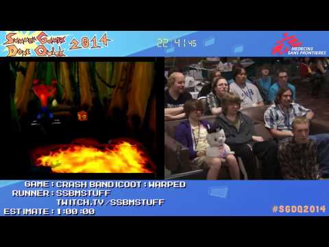 SGDQ 2014 - Crash Bandicoot: Warped - SSBMSTUFF - Speedrun
