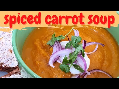 Spiced Carrot soup/ Slimming Carrot and Ginger soup