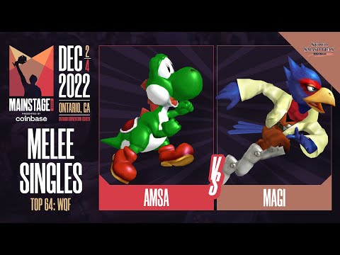aMSa (Yoshi) vs Magi (Falco) - Melee Top 64 Winners Quarter-Final  - Mainstage 2022