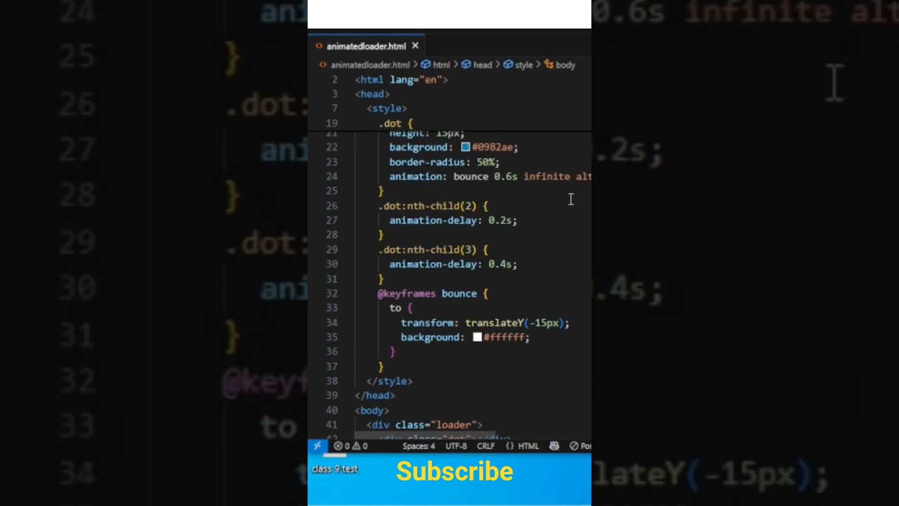 CSS Loading Animation | Easy CSS Animation Tutorial #shorts