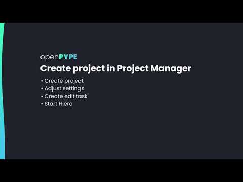 Create Project in OpenPype Project Manager - OpenPype / AYON