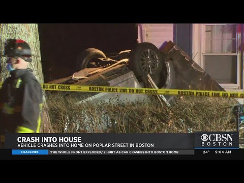 'The Front Door's Gone,' 2 Hurt As Car Crashes Into Boston Home