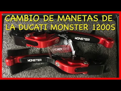 Como Cambiar Las Manetas (las mejores) Ajustables y Regulables De La Ducati Monster 1200s -2019#048