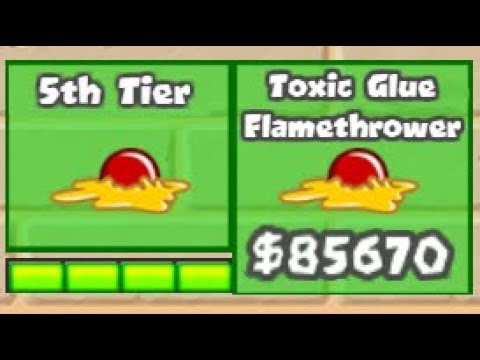 5th Tier Upgrades Mod - Toxic Glue Flamethrower! | Bloons TD Battles 5th Tier Glue (BTD Battles)