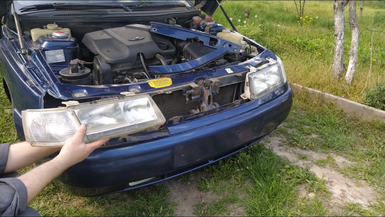 как снять реснички на ваз 2110 подробно видео