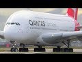 INCREDIBLE Airbus A380 CLOSE UP Takeoff Landing Qantas Melbourne Airport Plane Spotting