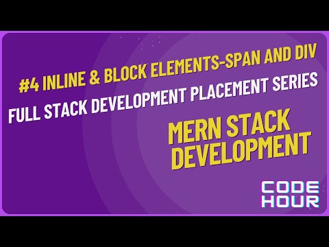 Html Tutorial Inline And Block Elements Web Development Tutorials 4 Codehour