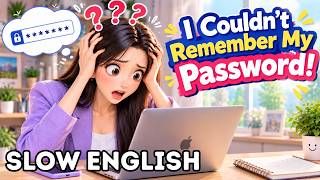 I Couldn't Remember My Password! 💻 | A2 Level | Slow English Story for Beginners
