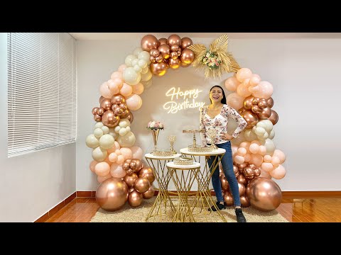 How to Make a Balloon Arch and Install It on a Hoop 🎉 (Birthday Decorations) 🎉