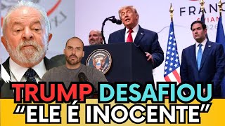🚨URGENTE: TRUMP EXPÕEM LULA E DEFENDEU EDUARDO BOLSONARO: “O BRASIL ESTÁ PERIGOSO”