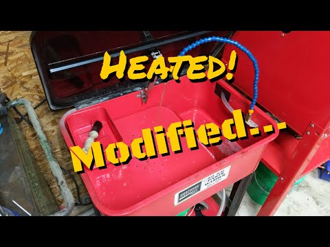 Northern Tool, Harbor Freight parts washer must have modifications and upgrades!  Adding Heat!