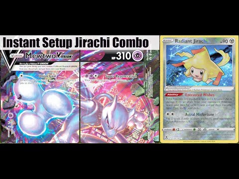 Mewtwo V-Union Deck Instant Setup With Radiant Jirachi