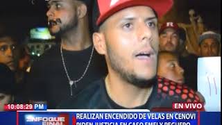 Realizan encendido de velas en Cenoví piden justicia en caso Emely Peguero