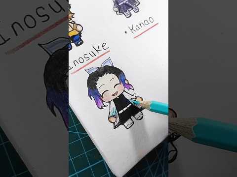 How to draw - Shinobu sticker from Demon slayer #shinobu #demonslayer #shorts #viralshorts