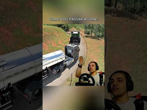 COMO VOU PASSAR DO LADO DO TRATOR COM A CARRETA? - #caminhão #truck # #automobile