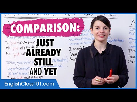 Learn English Comparisons: Just, Already, Still, and Yet