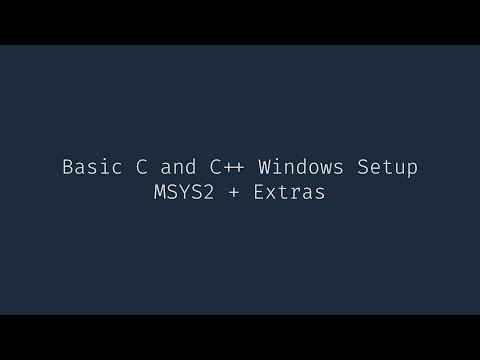 Basic C and C++ Windows Setup (MSYS2 + Git + VSCodium + CMake + Make + Library Install)