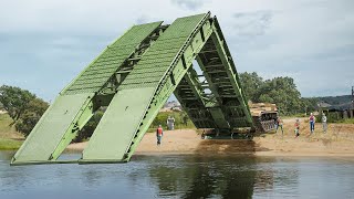 How US Battle Tanks Launch Massive Bridges During Intense Ground Operation