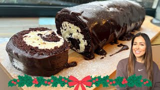 CHRISTMAS YULE LOG RECIPE | Hysapientia Airfryer Oven 🎄