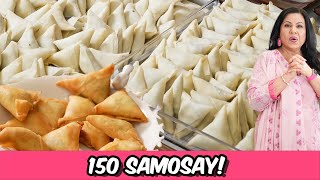 Making 150 Samosay for Iftar! Tips & Folding Technique Keema Samosa Recipe for Ramadan 2024  - RKK