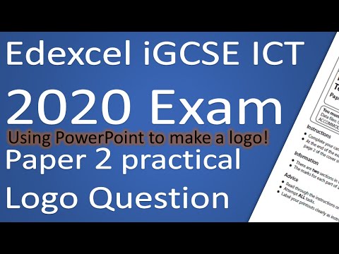 Edexcel iGCSE ICT 2020 Paper 2 Logo Question (no fancy software needed!)