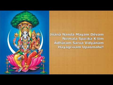 Jñānā Nanda Mayam Dēvam with Lyrics | Hayagrīva Mantra | Devotional Kids