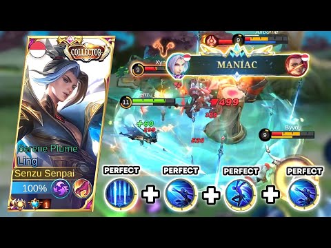 MANIAC!! LING FASTHAND PERFECT ULTIMATE COMBO DESTROYS ENEMY • Mobile Legends