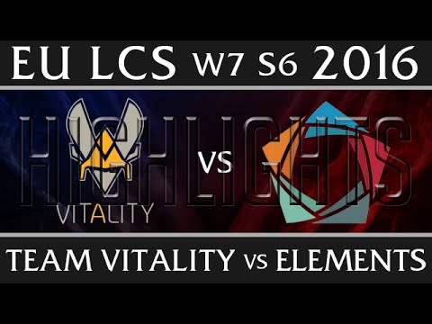 Vitality vs Elements | Highlights EU LCS W7D2 2016 Spring S6 | VIT vs EL Week 7