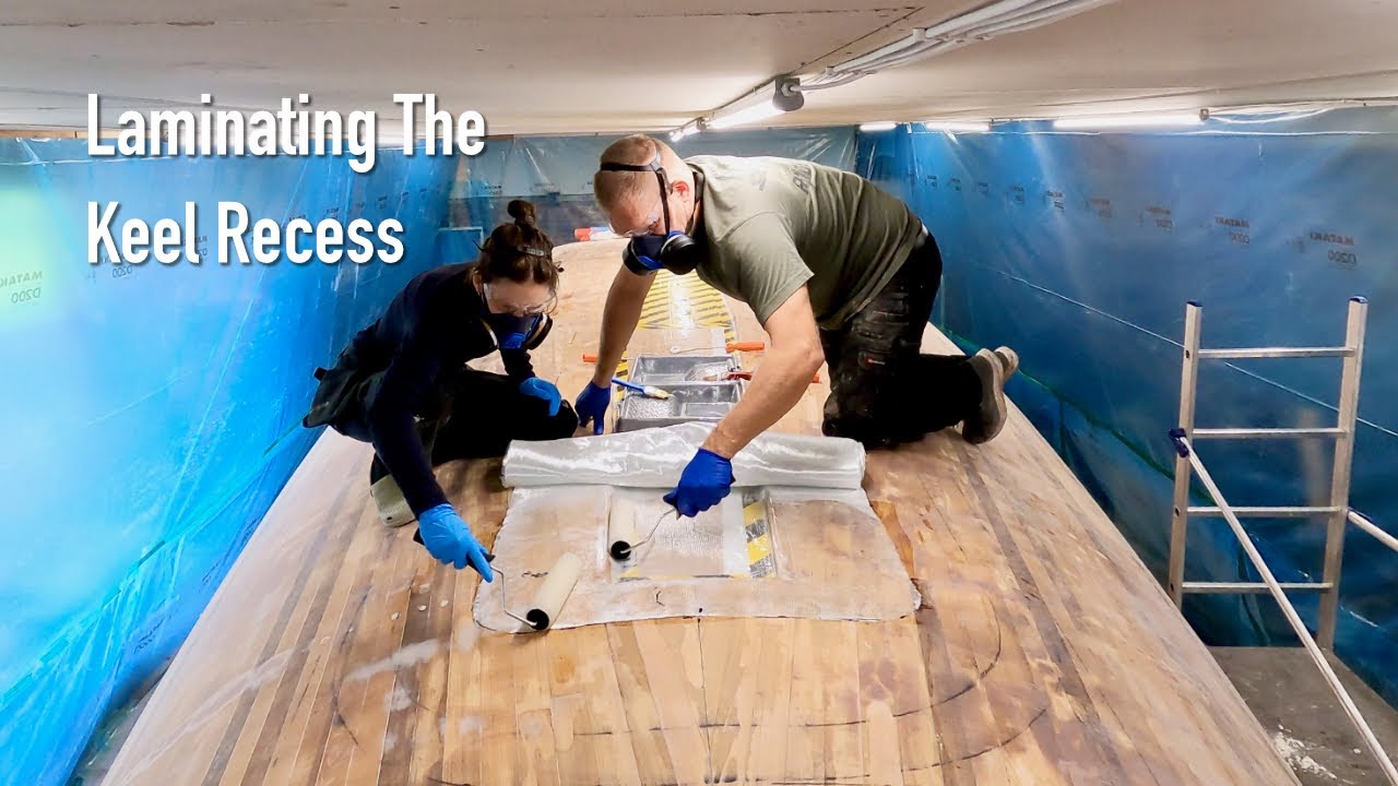 Laminating The Keel Recess - Ep. 370 RAN Sailing