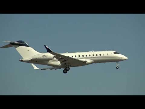 Private Bombardier BD 700 1A10 Global 6000 N88ST Landing Malaga LEMG