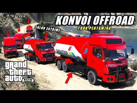 I Joined a Convoy of PERTAMINA Trucks Carrying a Full Load Through the EXTREME Route in GTA 5 Mod