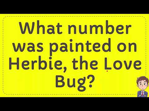 YouTube video about: What number was painted on herbie the love bug?