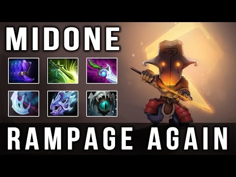 Dota 2 MidOne Juggernaut - 20 Kills Rampage with Diffusal Blade - Rampage Again