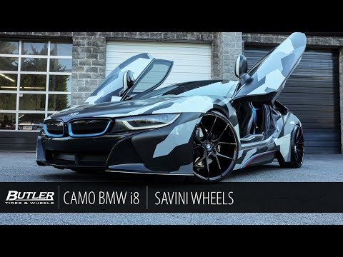 Camo Wrapped BMW i8 | Savini BM14 Wheels | Butler Tire