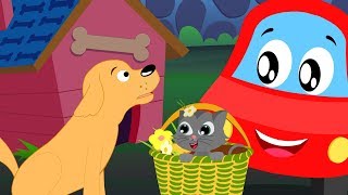 For He's A Jolly Good Fellow | Little Red Car Cartoons | Nursery Rhymes For Children
