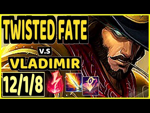 TWISTED FATE vs VLADIMIR - 12/1/8 KDA MID GAMEPLAY - NA Ranked GRANDMASTER