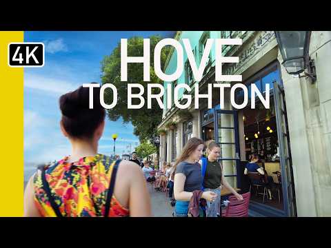 4k Hove to Brighton England Walking Tour