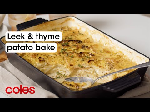 Leek and thyme potato bake