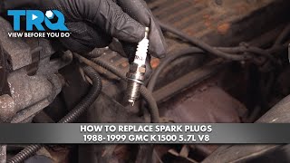 How to Replace Spark Plugs 1988-1999 GMC K1500 5.7L V8