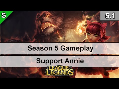 LoL Season 5 - Annie Supporting Twitch vs Teemo/Maokai (League 82)
