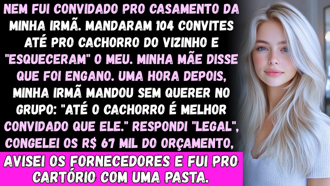 I Wasn't Invited to My Own Sister's Wedding. They Sent 104 Invitations — Even to Cacho