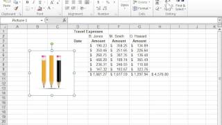 Excel 2010 Insert Dashes around a Picture