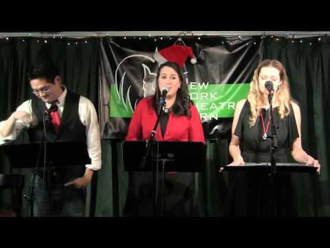 NYTB Timothy Huang, Kate Anderson and Sara Wordsworth sing the BMI Holiday Party Opening Number