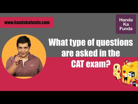 What type of questions are asked in the CAT exam?