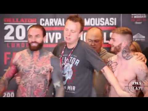 Bellator 200: Aaron Chalmers vs. Ash Griffiths weigh in face off