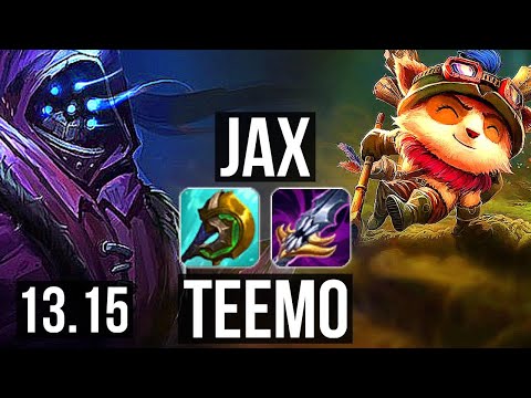 JAX vs TEEMO (TOP) | 1000+ games, 8/1/1, Dominating | EUW Grandmaster | 13.15