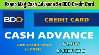 Paano Mag Cash Advance Sa BDO Credit Card? #creditcardactivation #creditcardcashadvance #creditcard