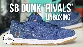 Nike SB Dunk Low Rivals Pack &#39;East Coast&#39; Denim QS Unboxing with Mr B