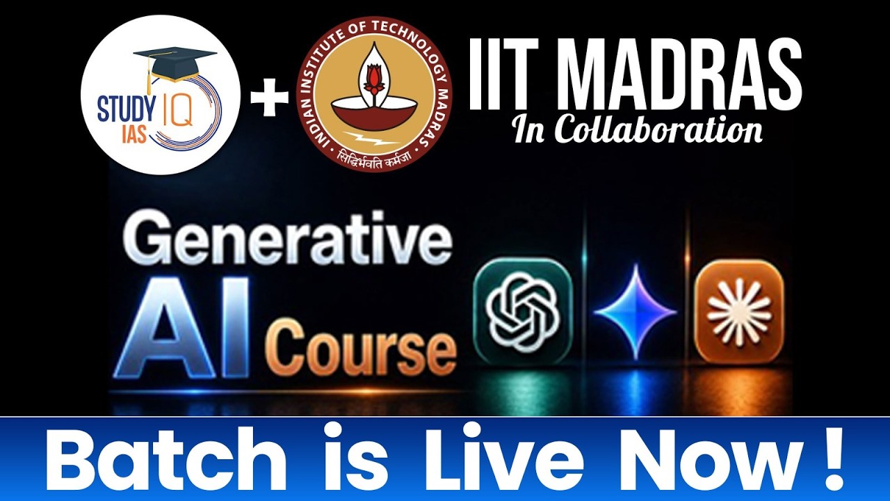 Generative AI Course is Live Now | Know It's Features and Benefits| StudyIQ IAS
