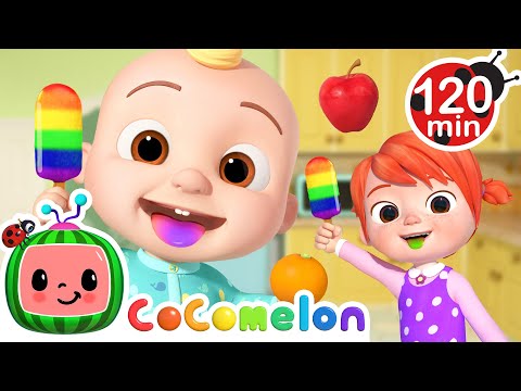 Rainbow Fruit Color Popsicles! 🍦🍓🌈 More Popular CoComelon Nursery Rhymes + Summer Songs for Kids